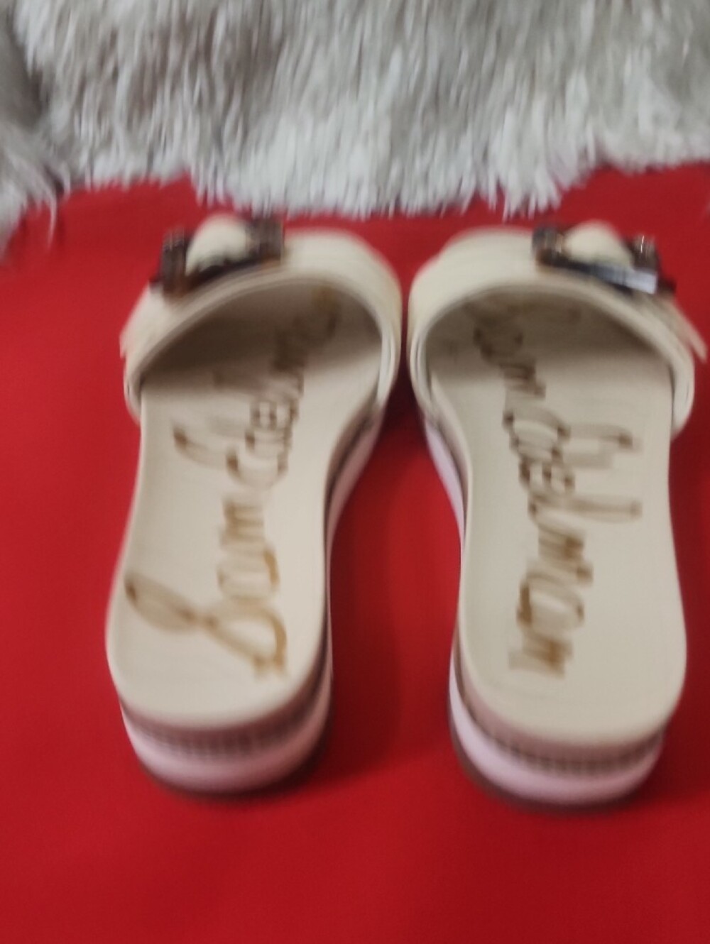 Sam Edelman ARIANE Cream Slide Sandals with Tortoiseshell Buckle Accent - Picture 5 of 10